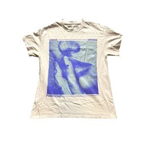 Ariana Grande Shirt Adult Medium Ice Gray Positions‎ Music Official Merch Mens